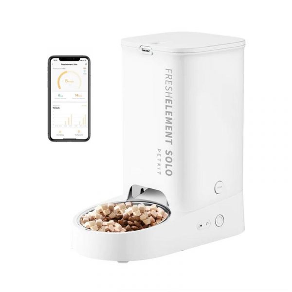 Dozator automat mancare PETKIT Fresh Element Solo, White, animale de