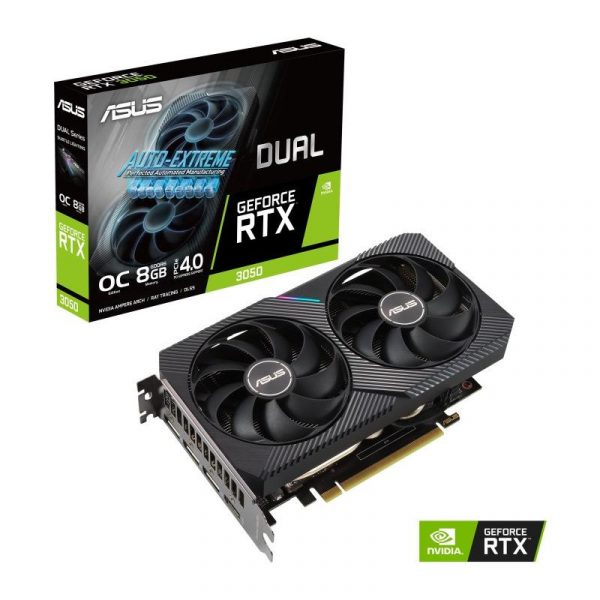 Placa video ASUS GeForce RTX 3050 DUAL OC LHR 8GB