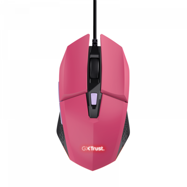 Mouse Trust GXT110W Felox cu fir,  6400 DPI, roz