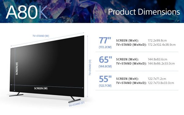 OLED TV 4K 77''(196cm) 100Hz SONY 77A80 - imagine 4