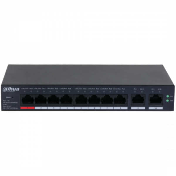 Dahua 10 Port Cloud managed POE switch CS4010-8ET-110, Interfata: Port - imagine 3