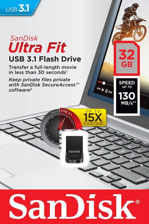 Memorie USB Flash Drive SanDisk Ultra Fit, 32GB, USB 3.1 - imagine 3