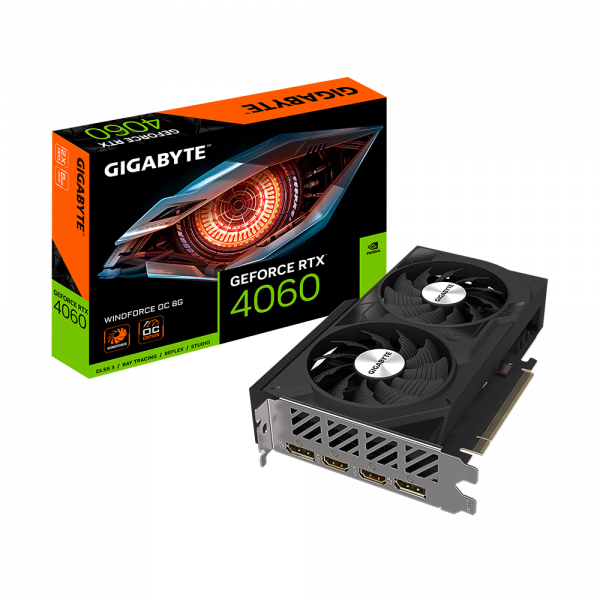Placa video Gigabyte GeForce RTX 4060 WINDFORCE OC 8GB, GDDR6,