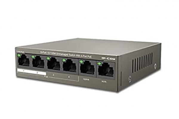 Switch IP-COM F1106P-4-63W, 6 Port. 10/100 Mbps