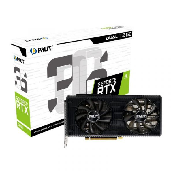 Placa video Palit GeForce RTX 3060 Dual LHR, 12GB GDDR6,