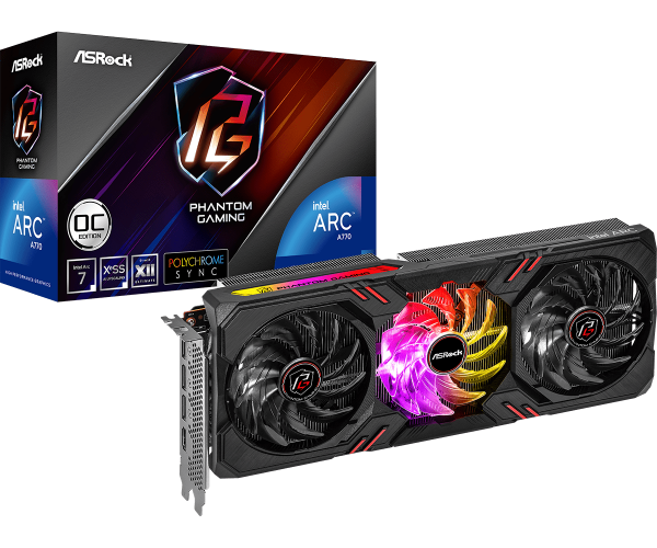 Placa Video ASROCK Intel Arc A770 Phantom Gaming 16GB OC