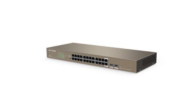 IP-COM 24-Port + 2 SFP Gigabit Ethernet Switch, G1024F; Standard - imagine 3