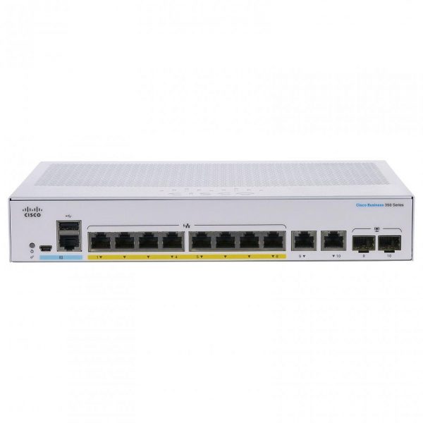Switch  CISCO CBS350-8FP-E-2G, 8 PORTURI 10/100/1000, 2 x SFP,