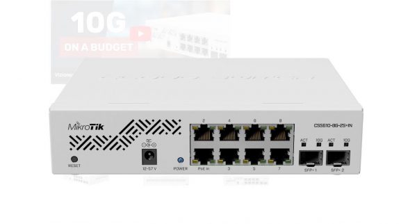 MIKROTIK, CSS610-8G-2S+IN 8G, 2 SFP+ Port , Indoor Switch 64kb - imagine 4