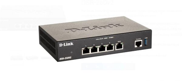 D-Link DSR-250v2 5 Port Gigabit VPN Router, interfata: 1 x - imagine 3