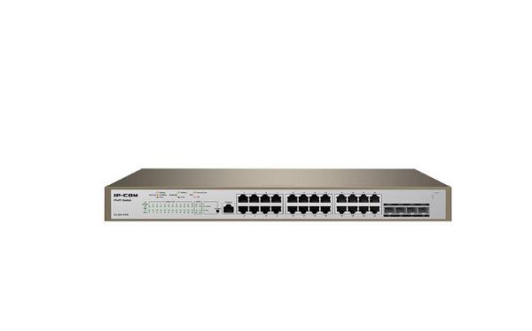 IP-COM PRO-S24-410W, 24 x 10/100/1000 Base-T Ethernet ports(PoE), 4 x