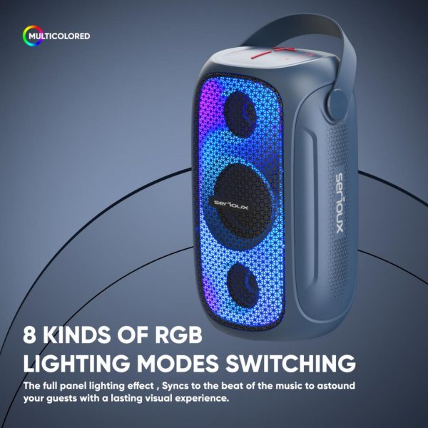 Boxa portabila Serioux PartyBoom, putere RMS: 55W, raport S/N - imagine 6