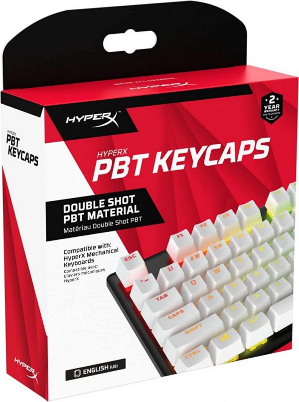 HP Gaming Keycaps Full set, HyperX Pudding, US Layout, White - imagine 3