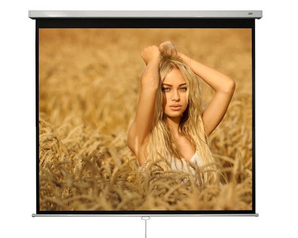 Ecran proiectie manual, perete/tavan, 240 x 240 cm, Blackmount, Format1:1 - imagine 5