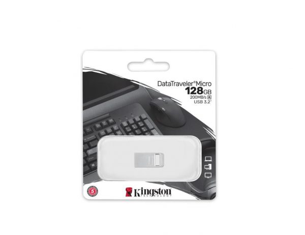 Memorie USB Flash Drive Kingston 128GB Data Traveler Micro, USB - imagine 4