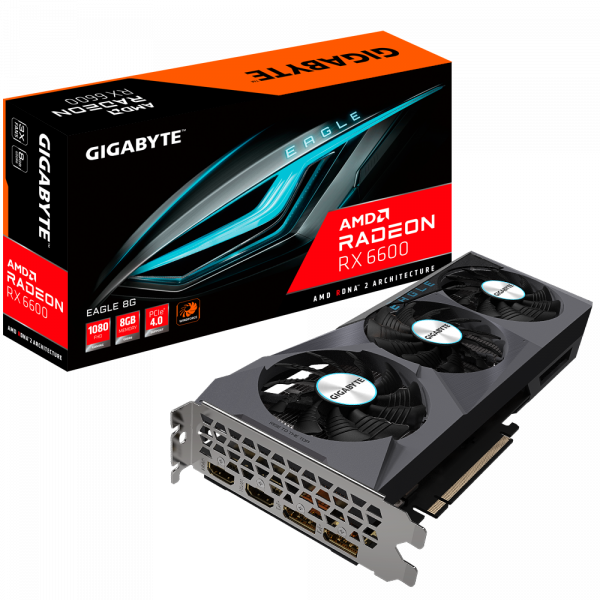 Placa video GIGABYTE Radeon RX 6600 EAGLE 8GB GDDR6 1‎28-bit