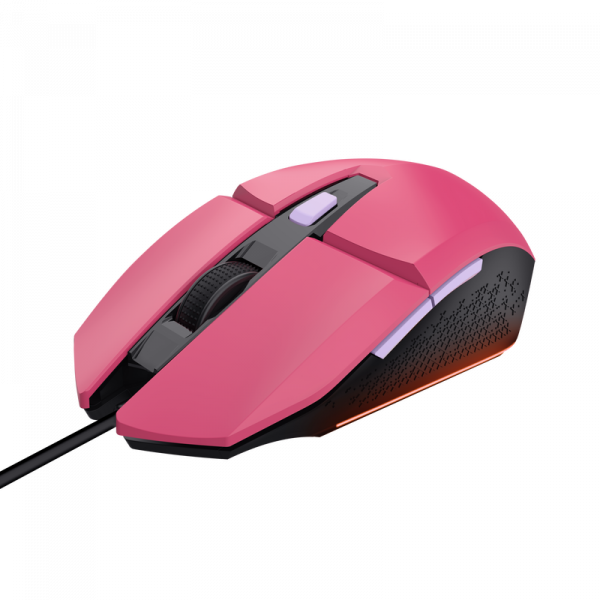 Mouse Trust GXT110W Felox cu fir,  6400 DPI, roz - imagine 3