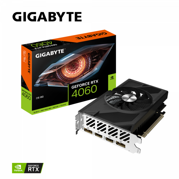 Placa Video GIGABYTE GEFORCE RTX 4060 D6 8GB GDDR6 128