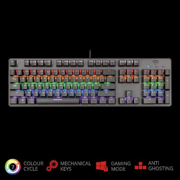 Tastatura Trust GXT 865 Asta, Mechanical Gaming, neagra - imagine 3