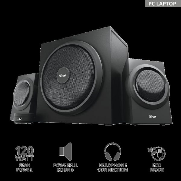 Sistem audio Trust Yuri 2.1, 60W, negru - imagine 3