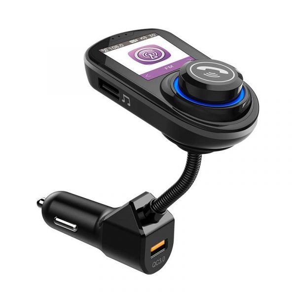 Modulator auto FM Spacer Bluetooth 5.0. 12V-24V, negru