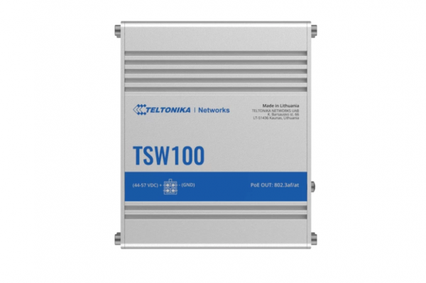 TELTONIKA INDUSTRIAL 5PORT Unmanaged POE+ Switch TSW100, Interfata: 5 x