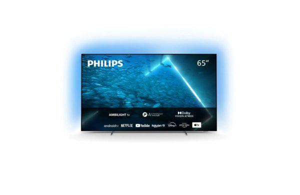 Smart TV Philips Ambilight 65OLED707/12 (Model 2022) 65"(164CM), OLED4K, Argintiu,