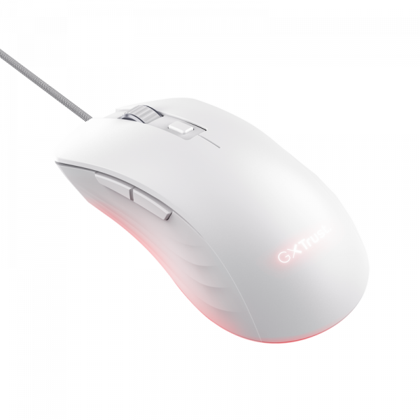Mouse Trust GXT924W YBAR+ 25600 DPI, alb - imagine 5
