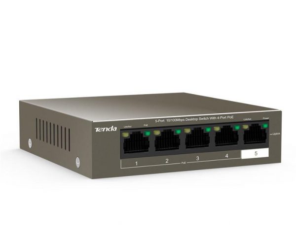 Tenda switch TEF1105P-4-38W, 5-Port 10/100Mbps, 4-porturi POE, Standarde de retea: - imagine 3