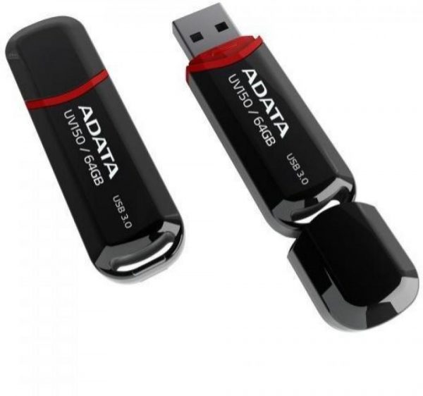 Memorie USB Flash Drive Adata UV150, 64Gb, USB 3.2, negru - imagine 3