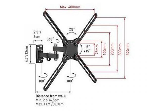﻿Suport TV de perete, Barkan E3423, Fix, 13"- 58", VESA - imagine 3