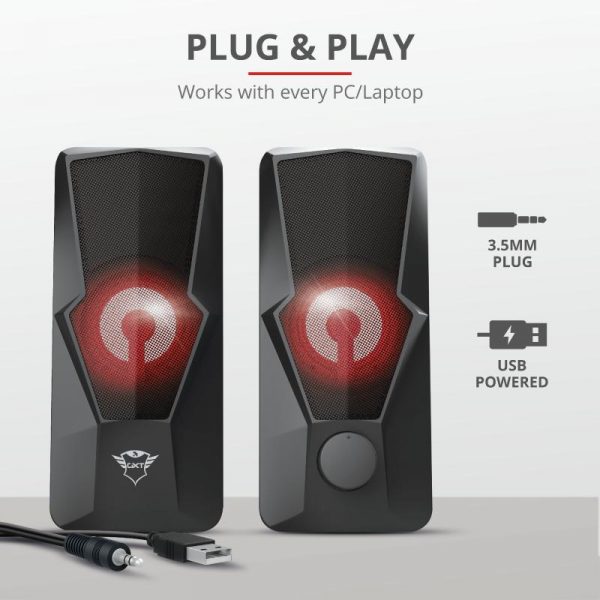 Boxe Stereo Trust GXT 610 Argus, 10W, rosu - imagine 6