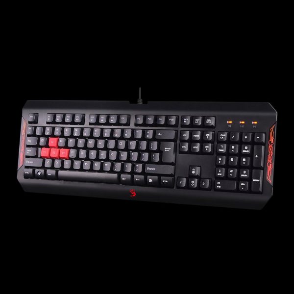 Tastatura A4Tech Bloody Q100 cu fir, US layout, neagra - imagine 4