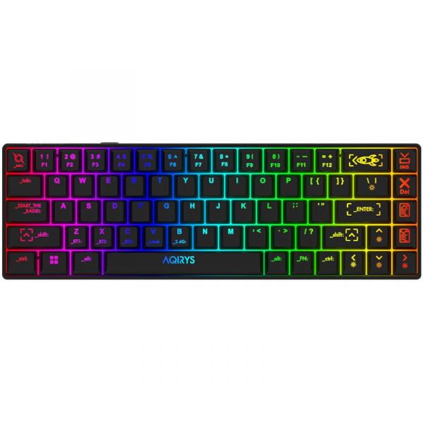 Tastatura mecanica 65% AQIRYS Mira, wireless/bluetooth/wired, switch-uri Outemu Red, 68