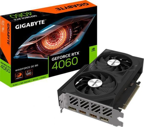Placa Video GIGABYTE GEFORCE RTX 4060 WINDFORCE 8G GDDR6 128