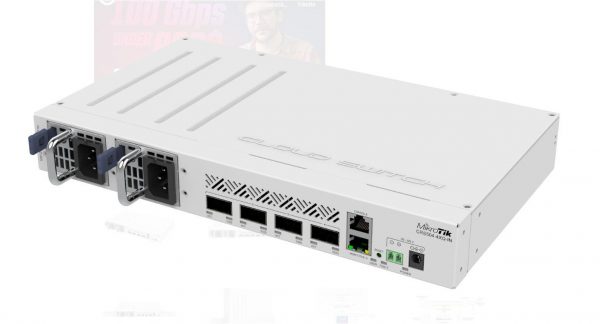SWITCH MIKROTIK CRS504-4XQ-IN, 1 x 10/100Mbps, 4 x 100 QSFP28