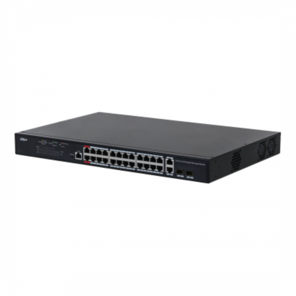 Dahua managed switch 26 porturi, 24 porturi POE, Interfata:24 x