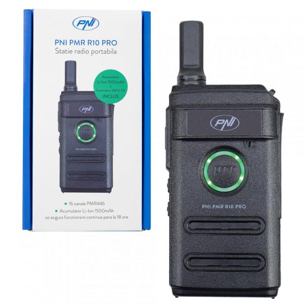 Statie radio portabila PNI PMR R10 PRO, 446MHz,0.5W, Monitor, Scan,