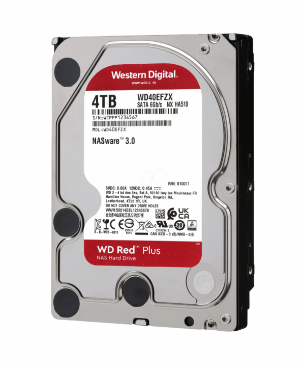 HDD  WD Red Plus 4TB SATA-III 5400rpm 128mb