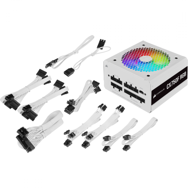 Sursa Corsair CX750F RGB White 80+ Bronze, 750W - imagine 6