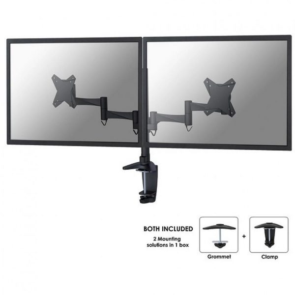 Suport Monitor de Birou Dual, Neomounts by Newstar FPMA-D1330DBLACK, 10"