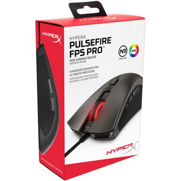 Mouse HyperX Gaming Pulsefire FPS Pro, cu fir, gri - imagine 3