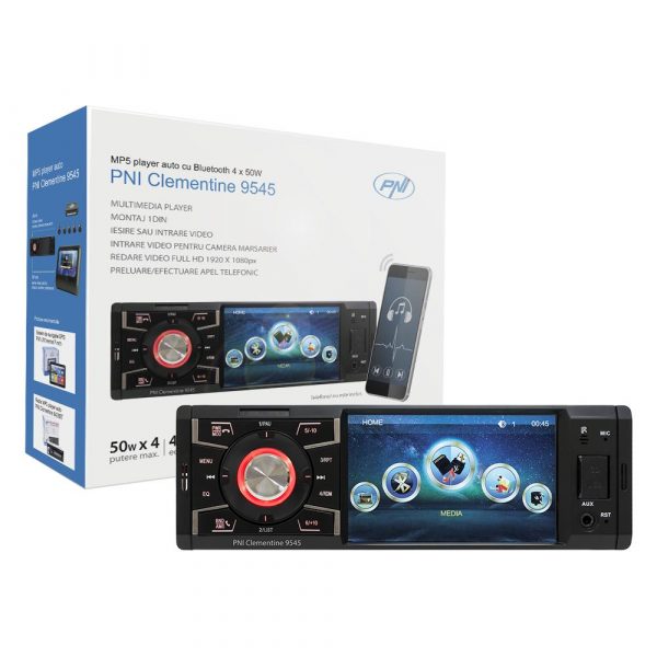 PNI MP5 PLAYER AUTO 1DIN 4" display Clementine 9545,50Wx4, Bluetooth,