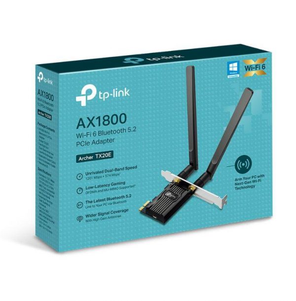Adaptor wireless TP-Link, ARCHER TX20E, AX1800, 2 x antene externe - imagine 3