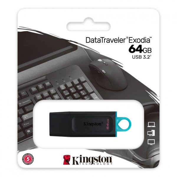 Memorie USB Flash Drive Kingston 64GB Data Traveler Exodia, USB - imagine 4