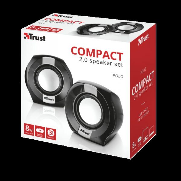 Boxe Stereo Trust Polo Compact 2.0 Speaker, 8W, negru - imagine 8