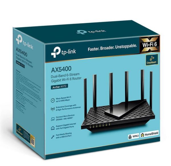 Router wireless TP-LINK Gigabit Archer AX72, AX5400, WiFi 6, Dual-Band - imagine 4