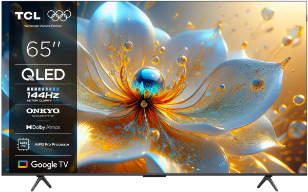 Televizor TCL QLED 65T8C, 164 cm, Smart Google TV, 4K
