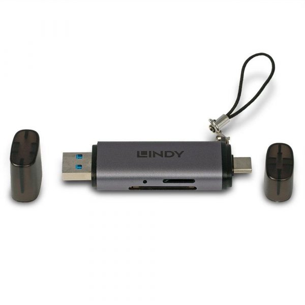 Card Reader Lindy USB 3.2 Type C, SD & microSD, - imagine 5