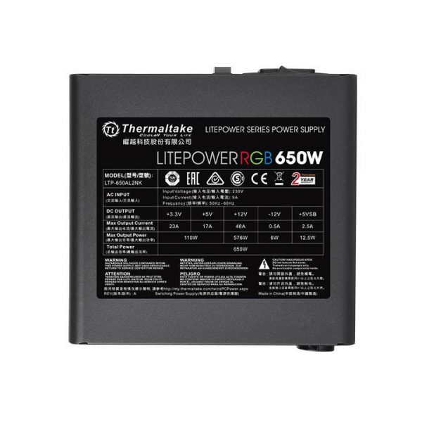 Sursa Thermaltake Litepower 650W RGB - imagine 3